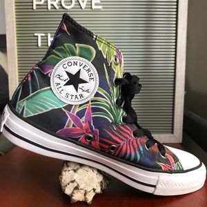 Palm Tree Floral Hi-Top Converse All Star